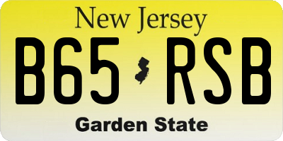 NJ license plate B65RSB
