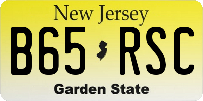 NJ license plate B65RSC