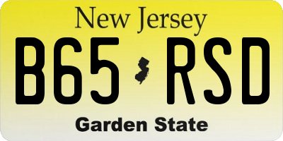 NJ license plate B65RSD