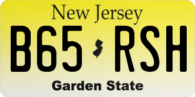 NJ license plate B65RSH