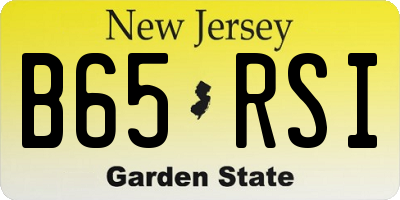 NJ license plate B65RSI