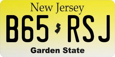 NJ license plate B65RSJ