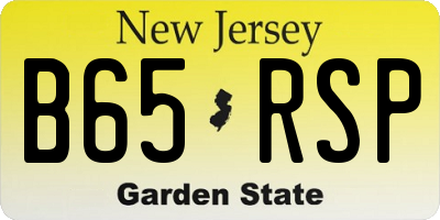 NJ license plate B65RSP