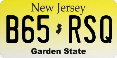 NJ license plate B65RSQ