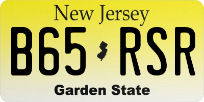 NJ license plate B65RSR