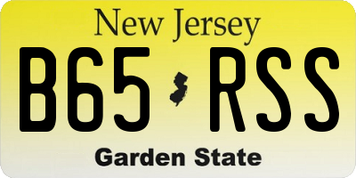NJ license plate B65RSS