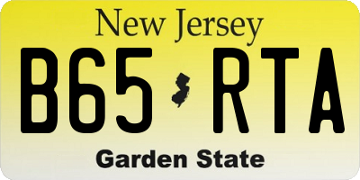 NJ license plate B65RTA