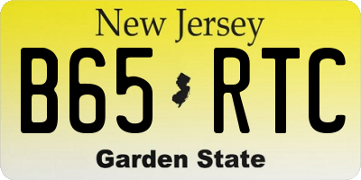 NJ license plate B65RTC