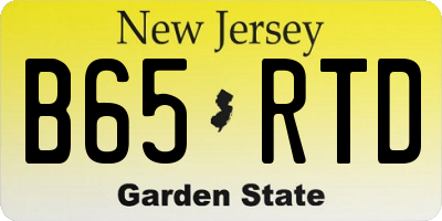 NJ license plate B65RTD