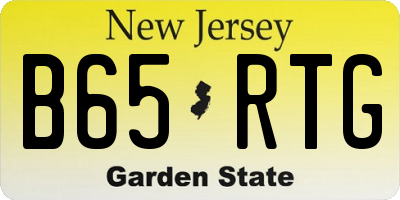 NJ license plate B65RTG