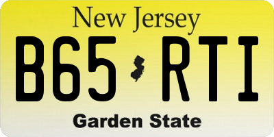 NJ license plate B65RTI