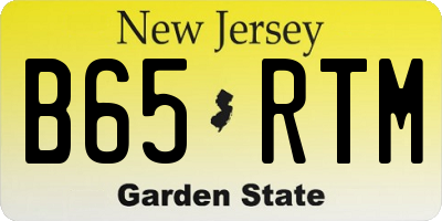 NJ license plate B65RTM
