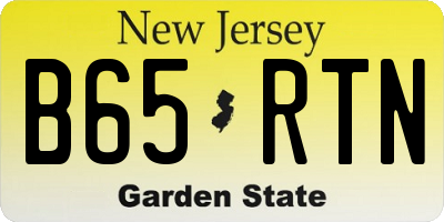 NJ license plate B65RTN