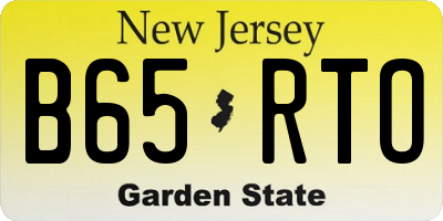 NJ license plate B65RTO