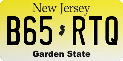 NJ license plate B65RTQ