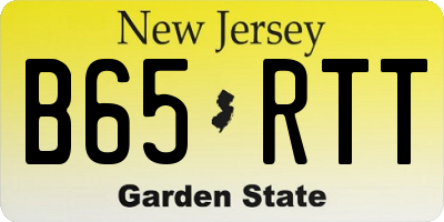 NJ license plate B65RTT