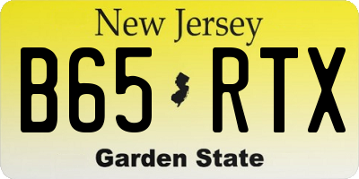 NJ license plate B65RTX