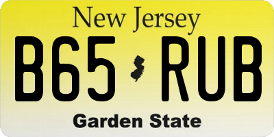 NJ license plate B65RUB