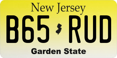 NJ license plate B65RUD