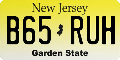 NJ license plate B65RUH