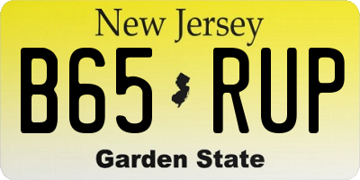 NJ license plate B65RUP