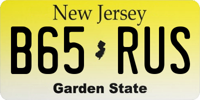NJ license plate B65RUS
