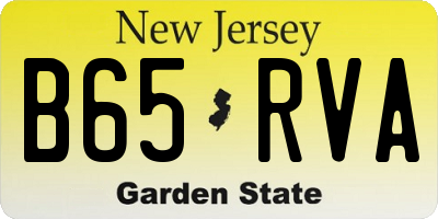 NJ license plate B65RVA