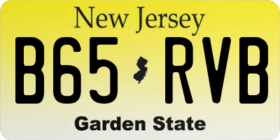 NJ license plate B65RVB