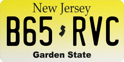 NJ license plate B65RVC