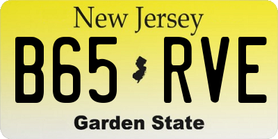 NJ license plate B65RVE