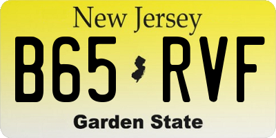 NJ license plate B65RVF