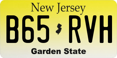 NJ license plate B65RVH