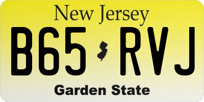 NJ license plate B65RVJ