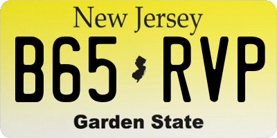 NJ license plate B65RVP