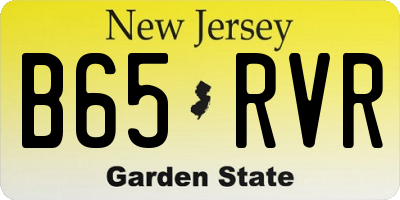 NJ license plate B65RVR