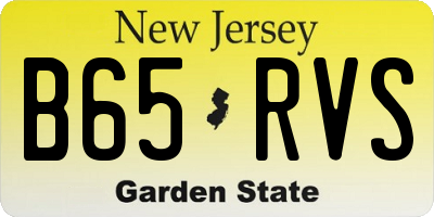 NJ license plate B65RVS