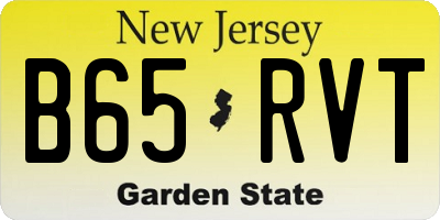NJ license plate B65RVT