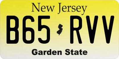NJ license plate B65RVV