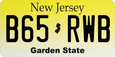 NJ license plate B65RWB