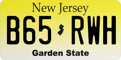 NJ license plate B65RWH