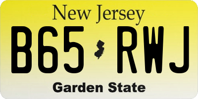 NJ license plate B65RWJ