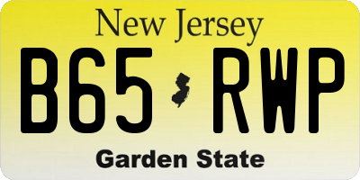 NJ license plate B65RWP