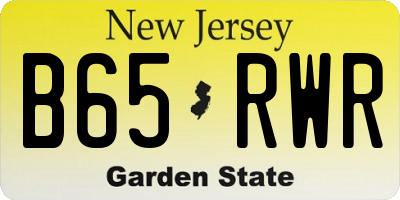 NJ license plate B65RWR