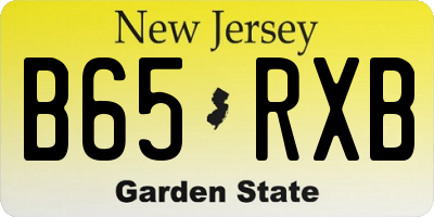 NJ license plate B65RXB