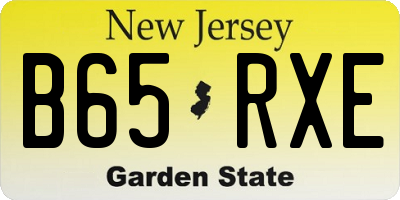 NJ license plate B65RXE