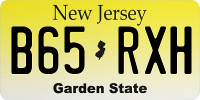 NJ license plate B65RXH