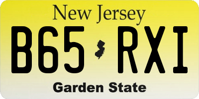 NJ license plate B65RXI