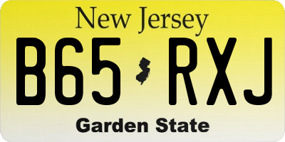 NJ license plate B65RXJ
