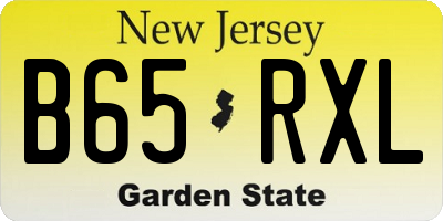 NJ license plate B65RXL
