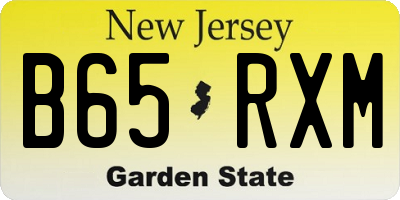 NJ license plate B65RXM